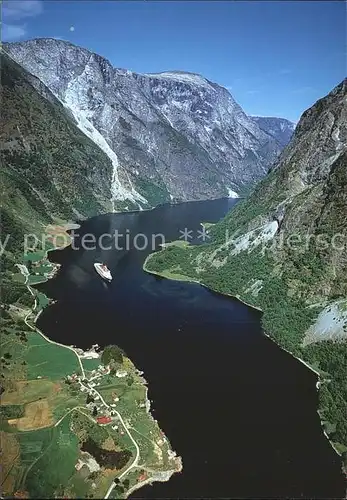 Sogndal Naeroyfjorden Fliegeraufnahme Kat. Sogndal