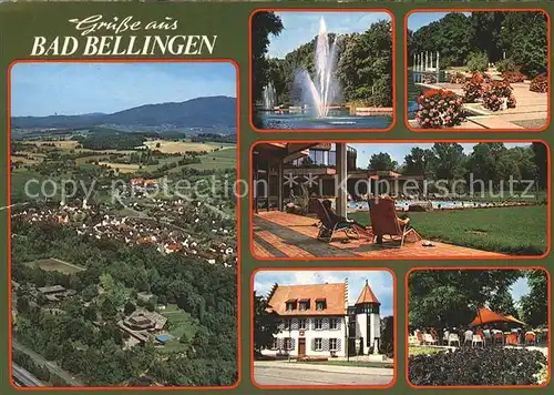 Bad Bellingen Panorama Kurort Schwarzwald Fontaene Kurpark Thermalbad Kat. Bad Bellingen