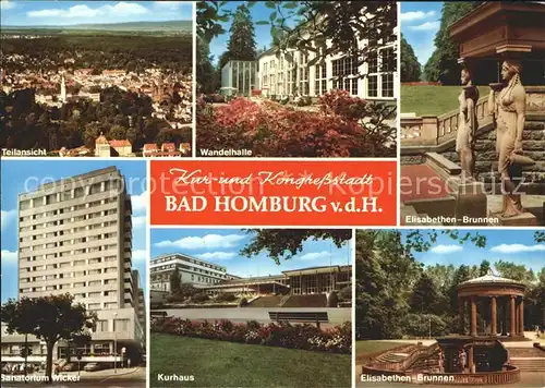 Bad Homburg Kurort Kongressstadt Wandelhalle Elisabethen Brunnen Kurhaus Sanatorium Wicker Kat. Bad Homburg v.d. Hoehe