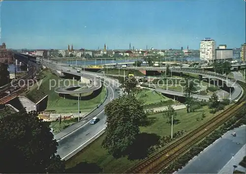 Mannheim Rheinbrueckenauffahrt Eisenbahn Kat. Mannheim