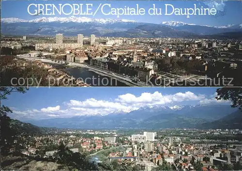 Grenoble Vue panoramique et les Alpes Kat. Grenoble