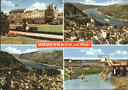 Andernach Hotel Rhein Panorama Freibad Kat. Andernach
