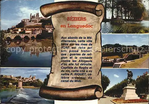 Beziers Vues partielles Orb Pont Monument Kat. Beziers