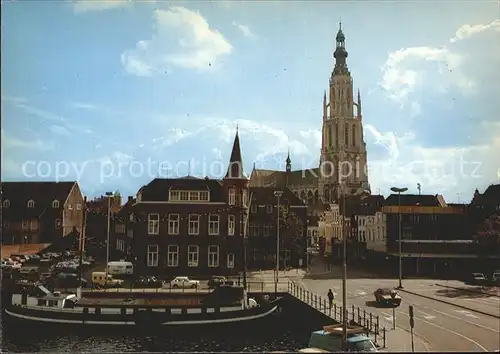 Breda Noord Brabant Nieuwe Prinsenkade met OL Kerk Kirche Kat. Breda