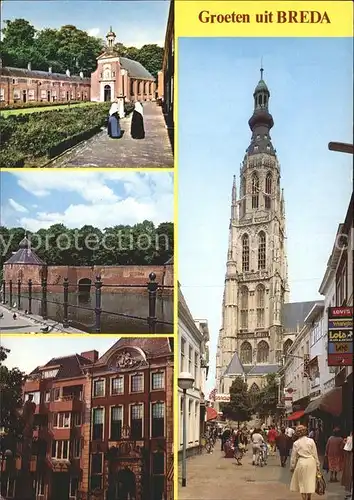 Breda Noord Brabant Kerk Kastell Kirche Schloss Fussgaengerzone Kat. Breda