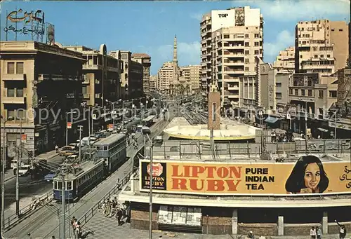 Alexandria Alexandrie Aegypten Ramleh Square Tram / Alexandria /