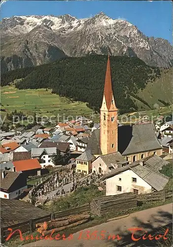 Nauders Tirol Ortsansicht mit Kirche Alpenpanorama Kat. Nauders