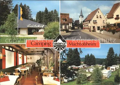 Machtolsheim Camping Heidehof Restaurant Hauptstrasse Kirche Kat. Laichingen