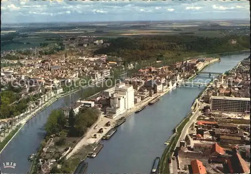 Melun Seine et Marne Ile sur la Seine Jardin Botanique Silos Eglise Notre Dame vue aerienne Kat. Melun