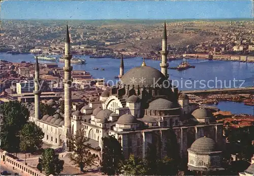 Istanbul Constantinopel Sueleymaniye Moschee Ansicht vom Goldenen Horn Kat. Istanbul