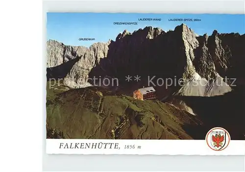 Hinterriss Tirol Falkenhuette Adolf Sotier Haus mit Karwendel Fliegeraufnahme Kat. Vomp