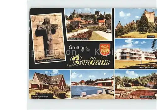 Bentheim Bad Hergott von Bentheim Schloss Kurhaus Jugendherberge Freibad Freilichtbuehne Kat. Bad Bentheim