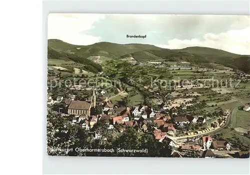 Oberharmersbach mit Brandenkopf Fliegeraufnahme Kat. Oberharmersbach