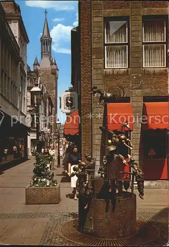 Aachen Kraemergasse Puppenbrunnen Rathausturm Kat. Aachen