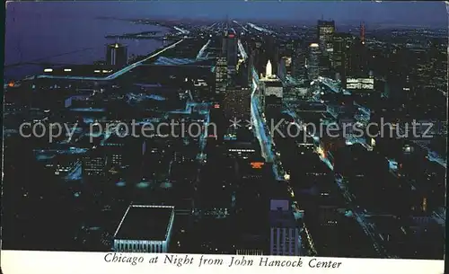 Chicago Illinois Blick vom Hancock Center bei Nacht Kat. Chicago