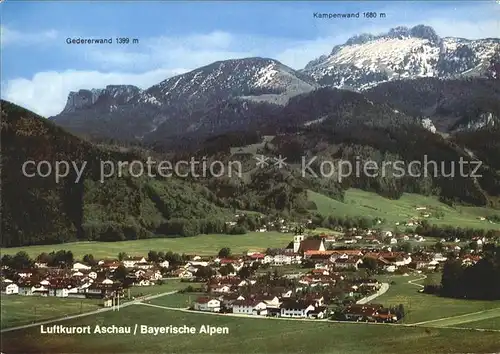 Aschau Chiemgau Fliegeraufnahme mit Kampenwand  Kat. Aschau i.Chiemgau