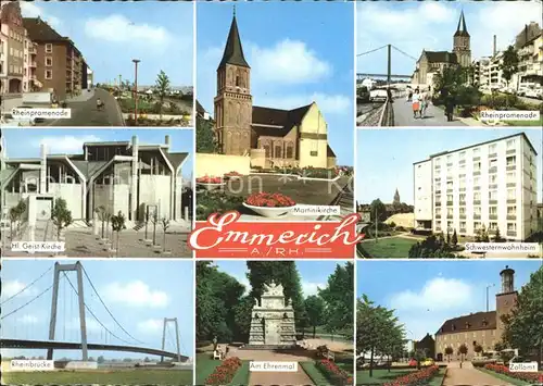 Emmerich Rhein Zollmat Ehrenmal Rheinpromenade  Kat. Emmerich am Rhein