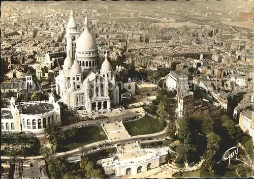 Paris Fliegeraufnahme Basilique du Sacr Coeur Montmartre Kat. Paris