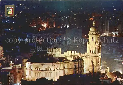 Malaga Andalucia Cathedrale bei Nacht Kat. Malaga