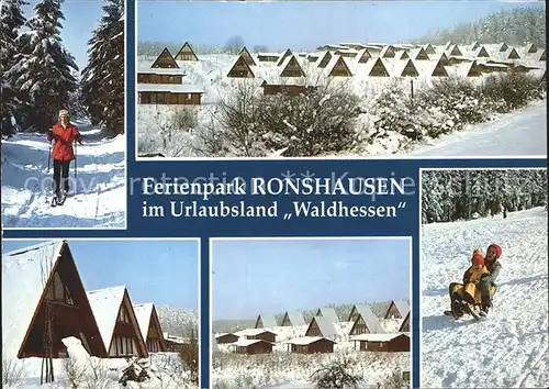 Ronshausen Waldhessen Machtlos Feriendorf im Winter Kat. Ronshausen