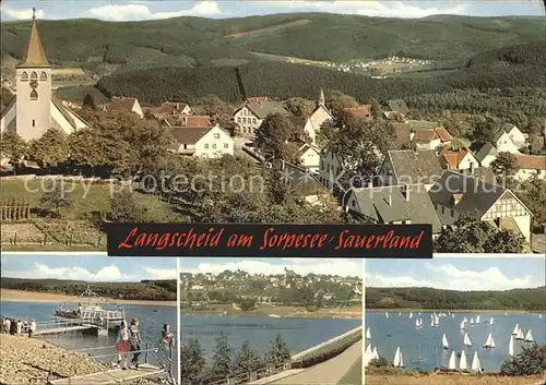 Langscheid Sorpesee am Sorpsee Sorpseetalsperre Kat. Sundern (Sauerland)