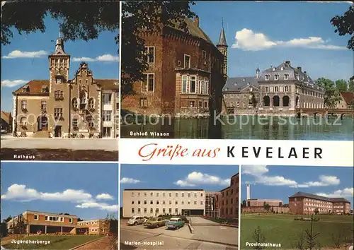 Kevelaer Rathaus Schloss Wissen Jugendherberge Marien Hospital Provinzialhaus Kat. Kevelaer