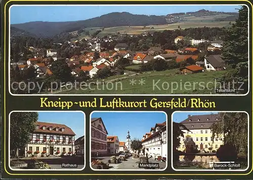 Gersfeld Rhoen Barock Schloss Marktplatz Rathaus  Kat. Gersfeld (Rhoen)