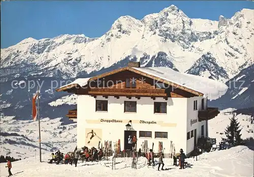 Maria Alm Steinernen Meer Berggasthof Pension Abergalm Wintersportplatz Alpenpanorama Kat. Maria Alm am Steinernen Meer