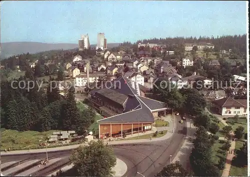 Oberhof Thueringen Blick zum Gaststaettenkomplex Oberer Hof Sprungschanze Kat. Oberhof Thueringen