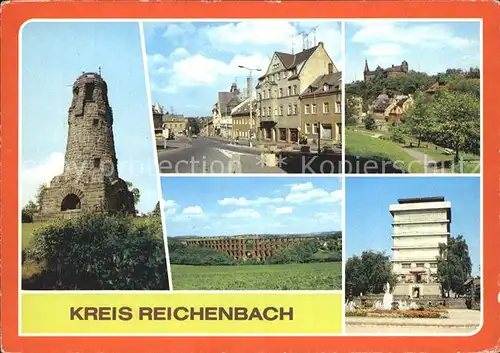 Netzschkau Kuhbegturm Friedensplatz Burg Mylau Goeltzschtalbruecke Wasserturm Reichenbach Kat. Netzschkau