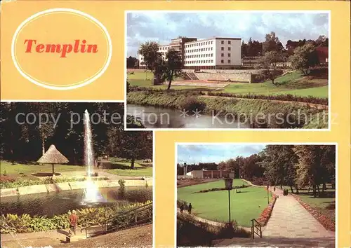 Templin FDGB Erholungsheim Salvador Allende Buergergarten Fontaene Kat. Templin