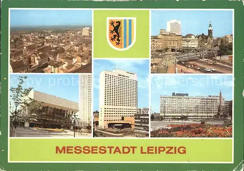 Leipzig uebersicht Fussgaengerbruecke Neues Gewandhaus Hotel Merkur Interhotel Am Ring Messestadt Kat. Leipzig