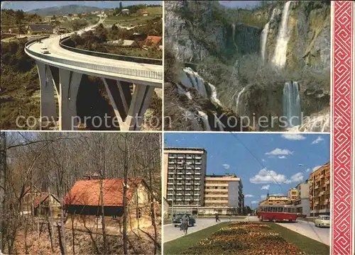 Karlovac Marinkovic Street Slunj Bridge on Korana Petrova gora Central Hospital Lakes of Plitvice Kat. Karlovac