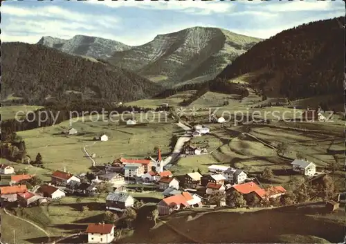 Steibis mit Hochgrat Allgaeuer Alpen Fliegeraufnahme Kat. Oberstaufen
