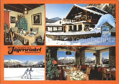 Tiefenbach Oberstdorf Alpengasthof Jaegerwinkel Skilanglauf Alpenpanorama Kat. Oberstdorf