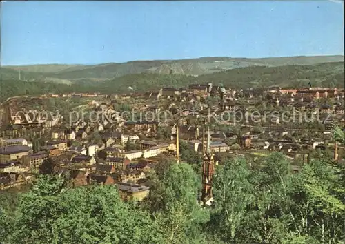 Aue Erzgebirge Panorama Blick vom Heidelberg Kat. Aue