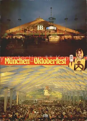 Muenchen Oktoberfest Hofbraeu Festzelt auf der Wiesen Kat. Muenchen