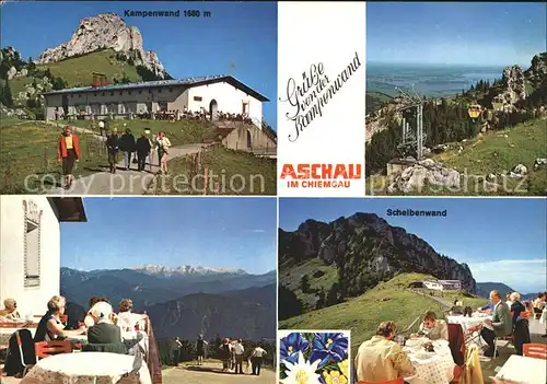 Aschau Chiemgau Berggasthof Kampenwand Bergbahn Bayerische Alpen Fernsicht Kat. Aschau i.Chiemgau