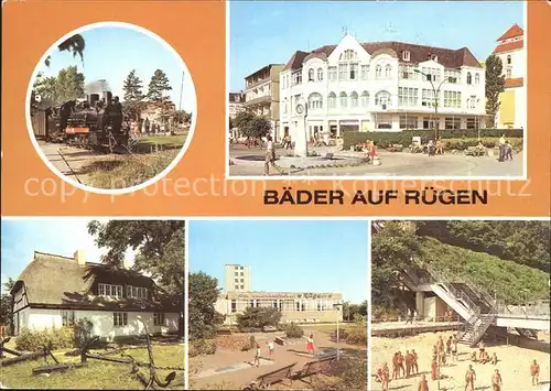 Baabe Ostseebad Ruegen Schmalspurbahn Binz Kaufhaus Promenade Goehren Museum Binz FDGB Urlauberrestaurant Sellin Strand Kat. Baabe