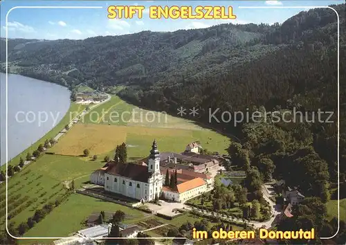 Engelhartszell Donau Oberoesterreich Stift Abtei Engelszell Donautal Fliegeraufnahme Kat. Engelhartszell