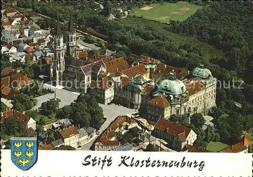 Klosterneuburg Augustiner Chorherrenstift Wappen Fliegeraufnahme Kat. Klosterneuburg