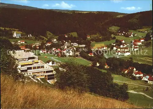 Warmensteinach Gesamtansicht mit Panorama Hotel Luftkurort Kat. Warmensteinach Fichtelgebirge