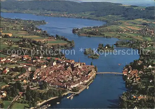 Stein Rhein mit Untersee Fliegeraufnahme Kat. Stein Rhein