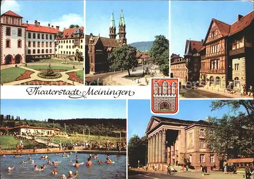 Meiningen Thueringen Schloss Stadtkirche Henneberger Haus Schwimmbad Theater Kat. Meiningen