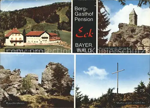 Arrach Berggasthof Pension Eck Denkmal Gipfelkreuz Rauchroehren Felsen / Arrach /Cham LKR