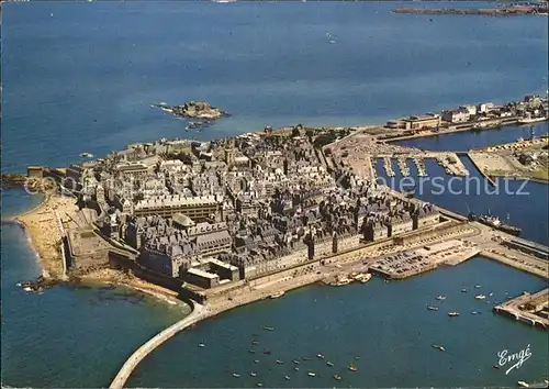 Saint Malo Ille et Vilaine Bretagne Cite corsaire Cote d Emeraude vue aerienne Kat. Saint Malo