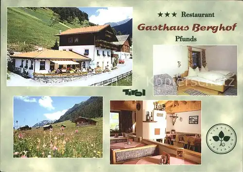 Pfunds Restaurant Gasthaus Berghof Kat. Pfunds