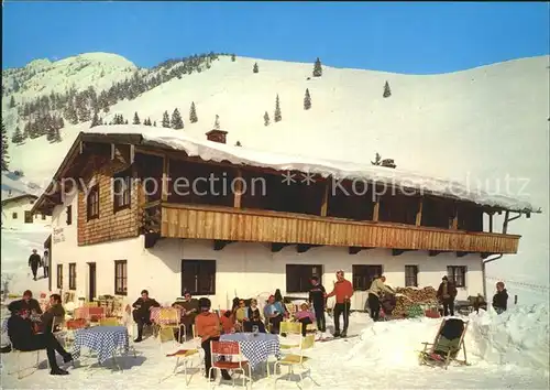 Schleching Berggasthaus Wuhrsteinalm Skigebiet Kat. Schleching