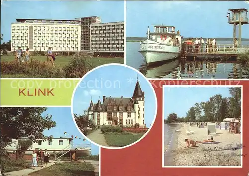 Klink Waren Ferienheim Herbert Warnke Strand Schloss Klink Kat. Klink Waren