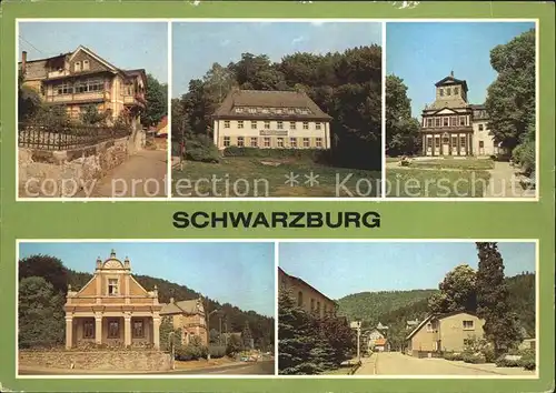 Schwarzburg Thueringer Wald Schlossberg Jugendherberge Georgi Dimitroff Kaisersaalgebaeude Max Reimann Platz Kat. Schwarzburg